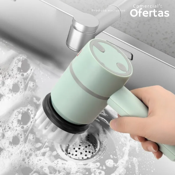 Escova Elétrica de Limpeza Multi-funcional